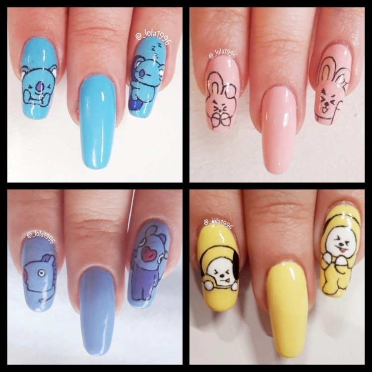 Маникюр БТС АРМИ bt21