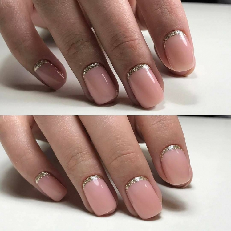 Камуфляжный маникюр на короткие ногти