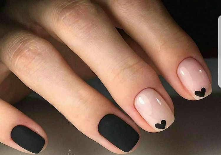 Маникюр на короткие ногти веточки