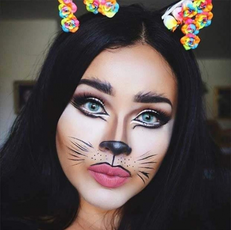 Макияж в виде кошки