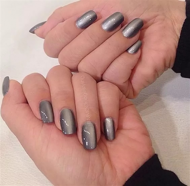 Ногти серый кошачий глаз