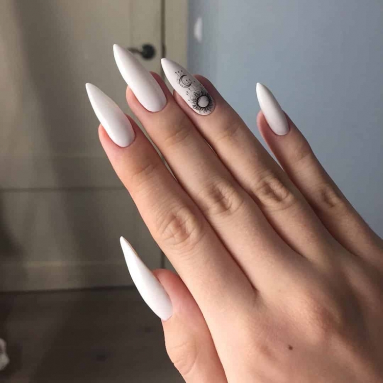 Стильные длинные ногти