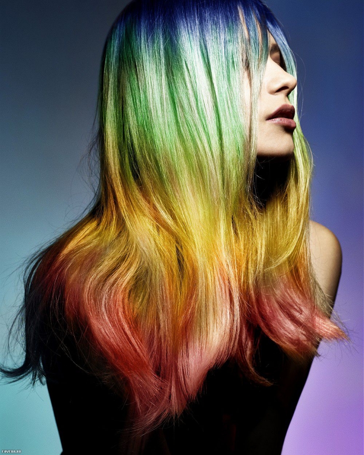 Окрашивание волос Tie-Dye
