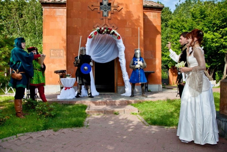 Церемония бракосочетания Средневековая
