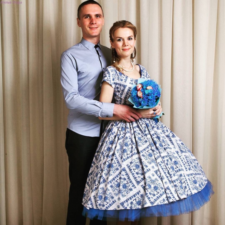 Свадебное платье рокабилли