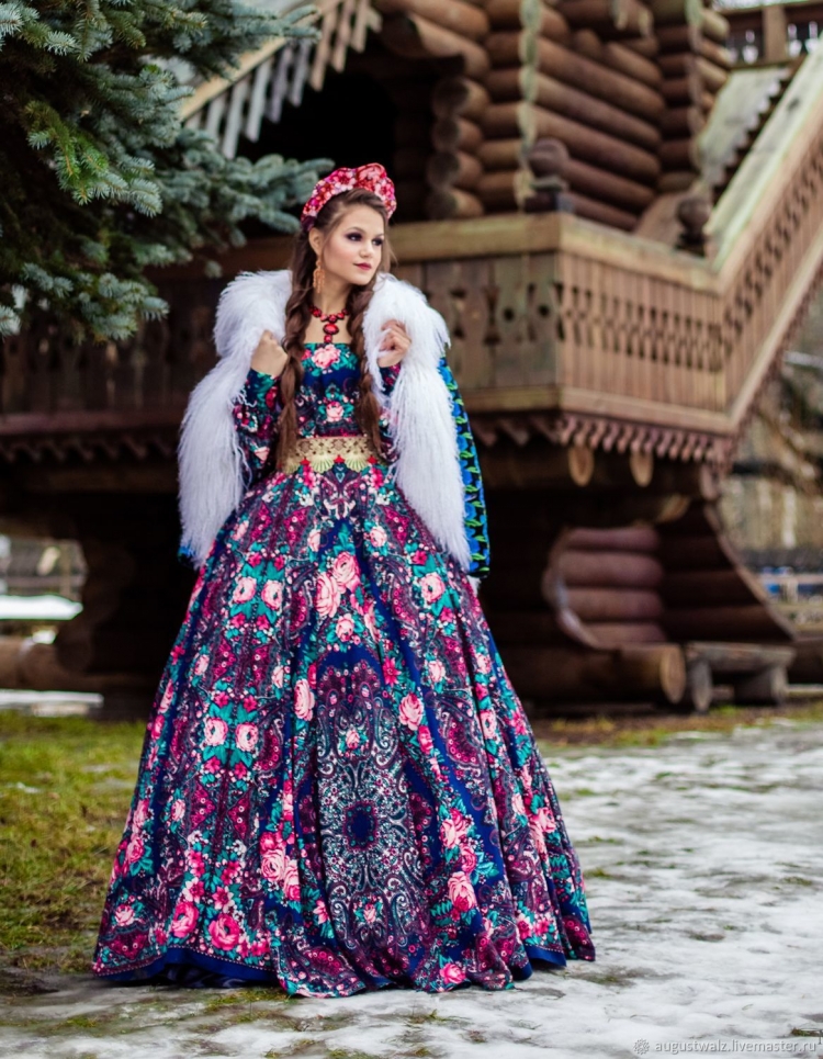 Платье в русском стиле