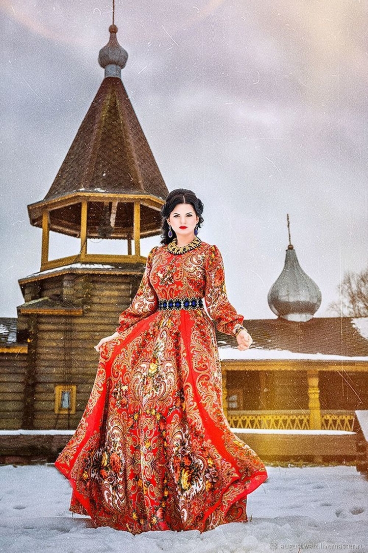 Платье в русском стиле