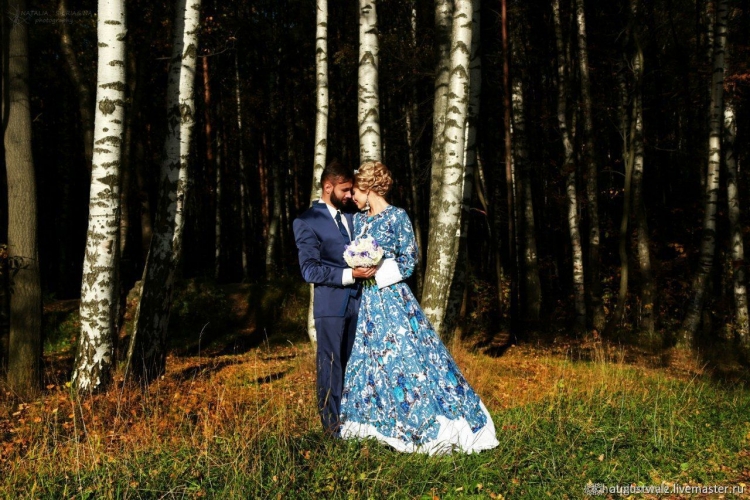 Свадебное платье Гжель