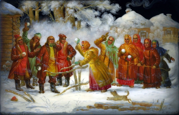 Святки Федоскинские миниатюры