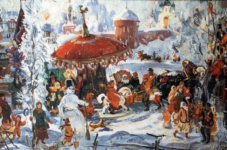 Зимние гуляния на Руси Петр 1