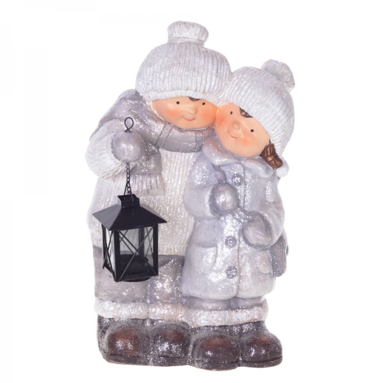 Фигурка декоративная мальчик и девочка, l26 w18 h41,5 см KSM-743822