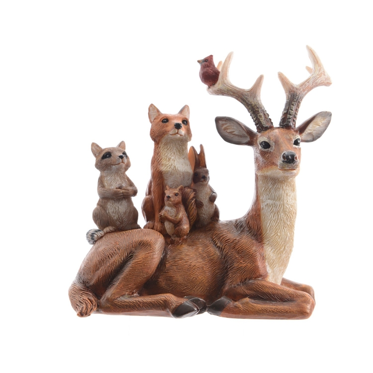 Фигурка олень и компания, полистоун, 7x16.5x27 см, Kaemingk