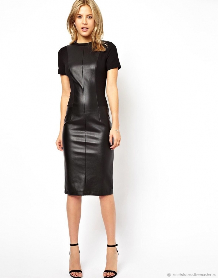 Кожаное платье ASOS