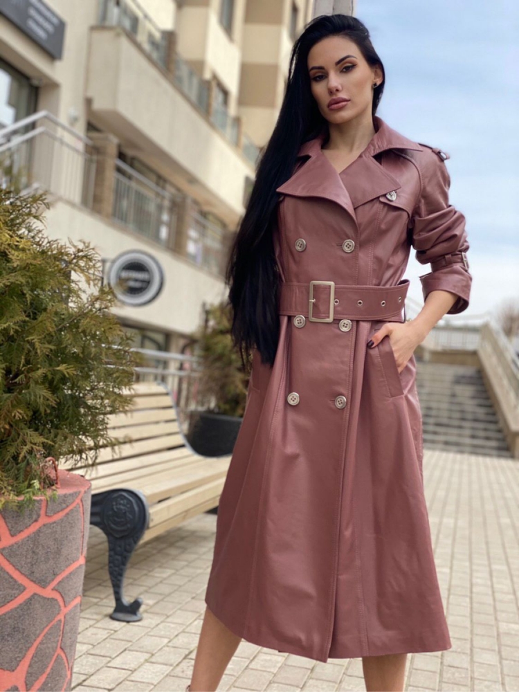 Leather Trench Coat women