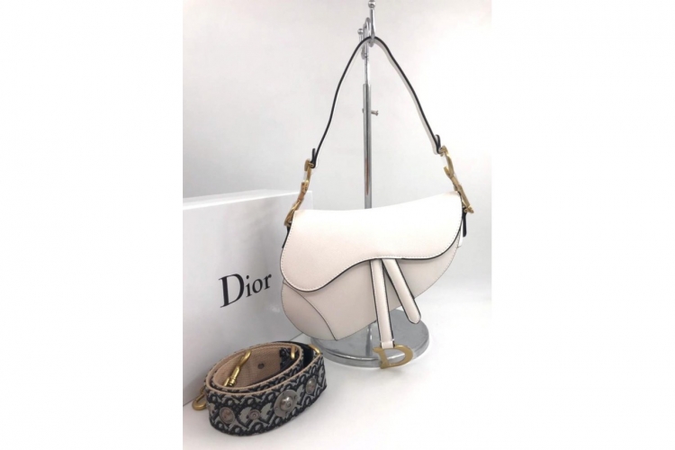 Сумка Dior Saddle белая