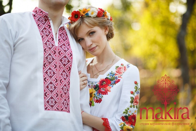 Свадебное платье в украинском стиле
