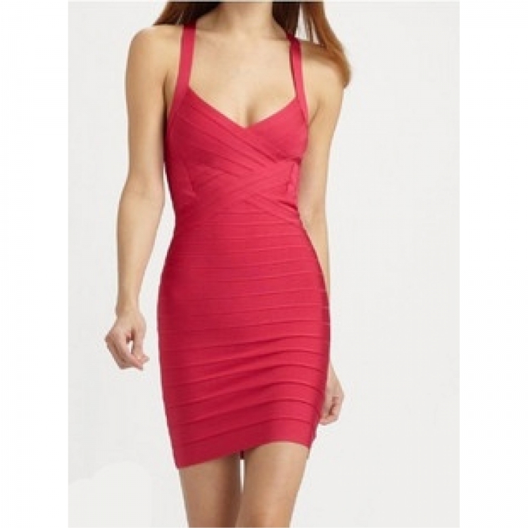Платье Herve Leger салатовое