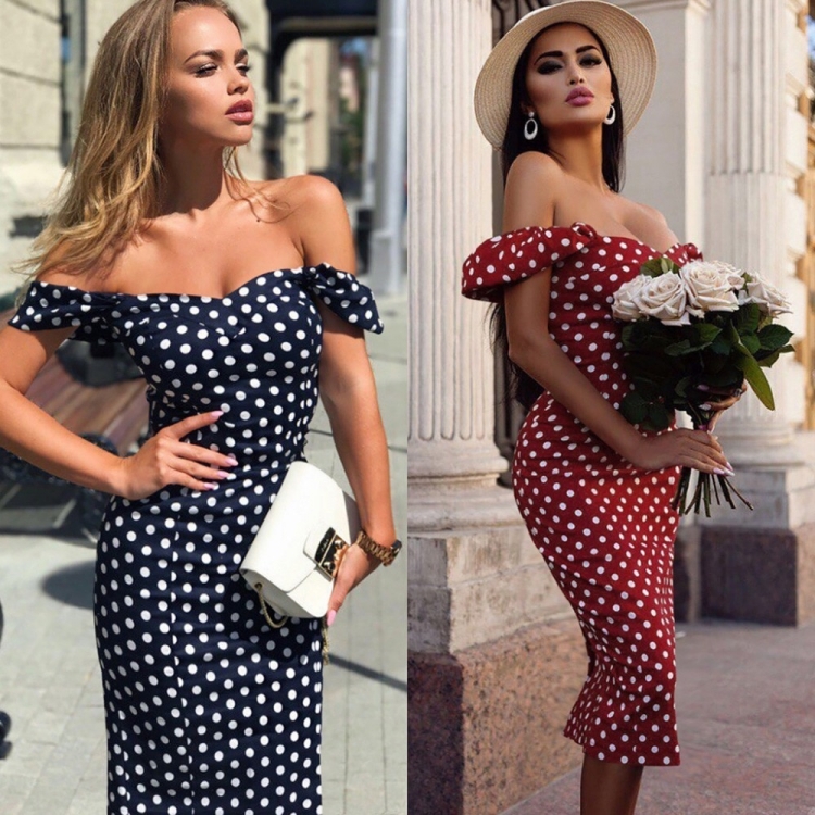 Платье в горошек