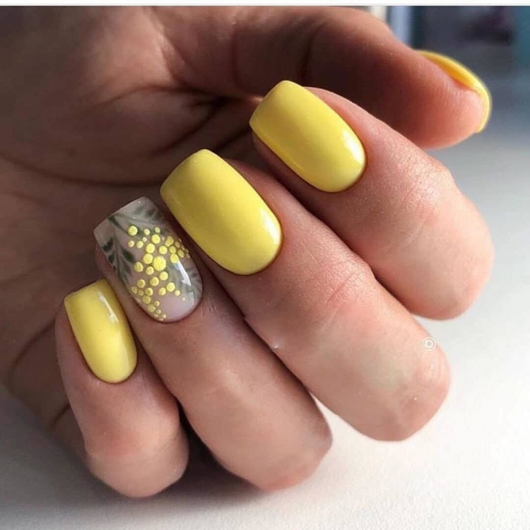 Маникюр с папоротником фото